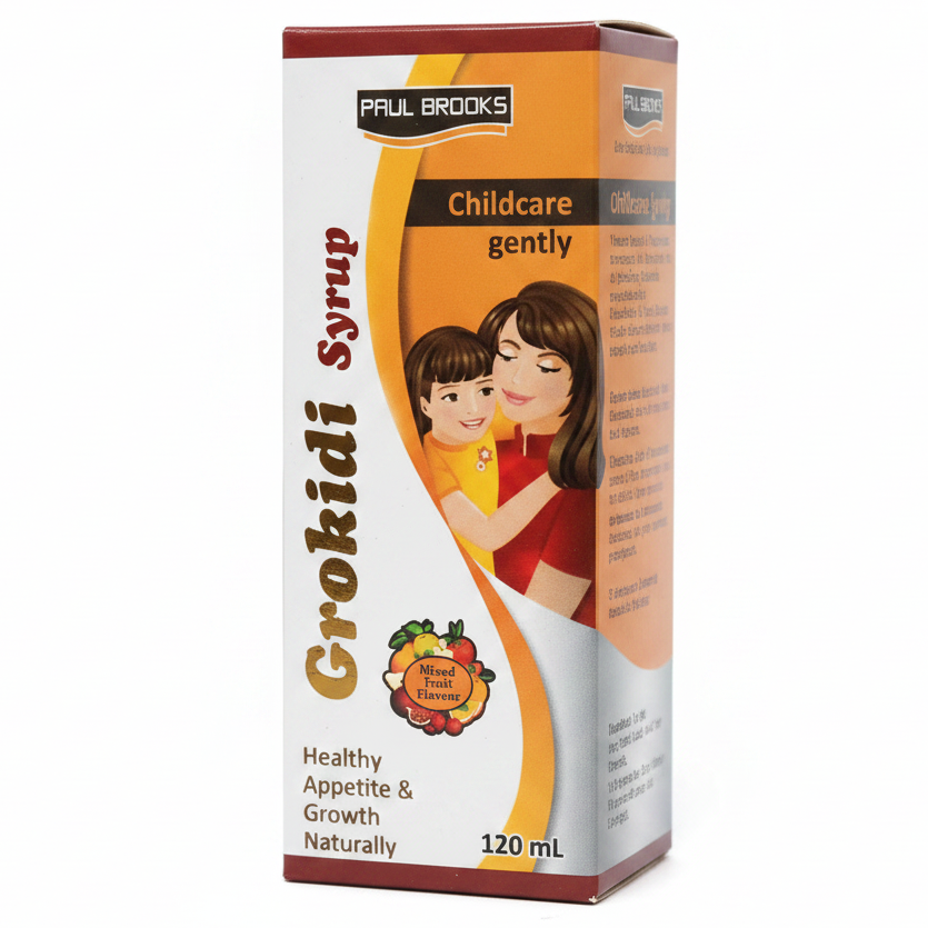 Grokidi Syrup front packaging