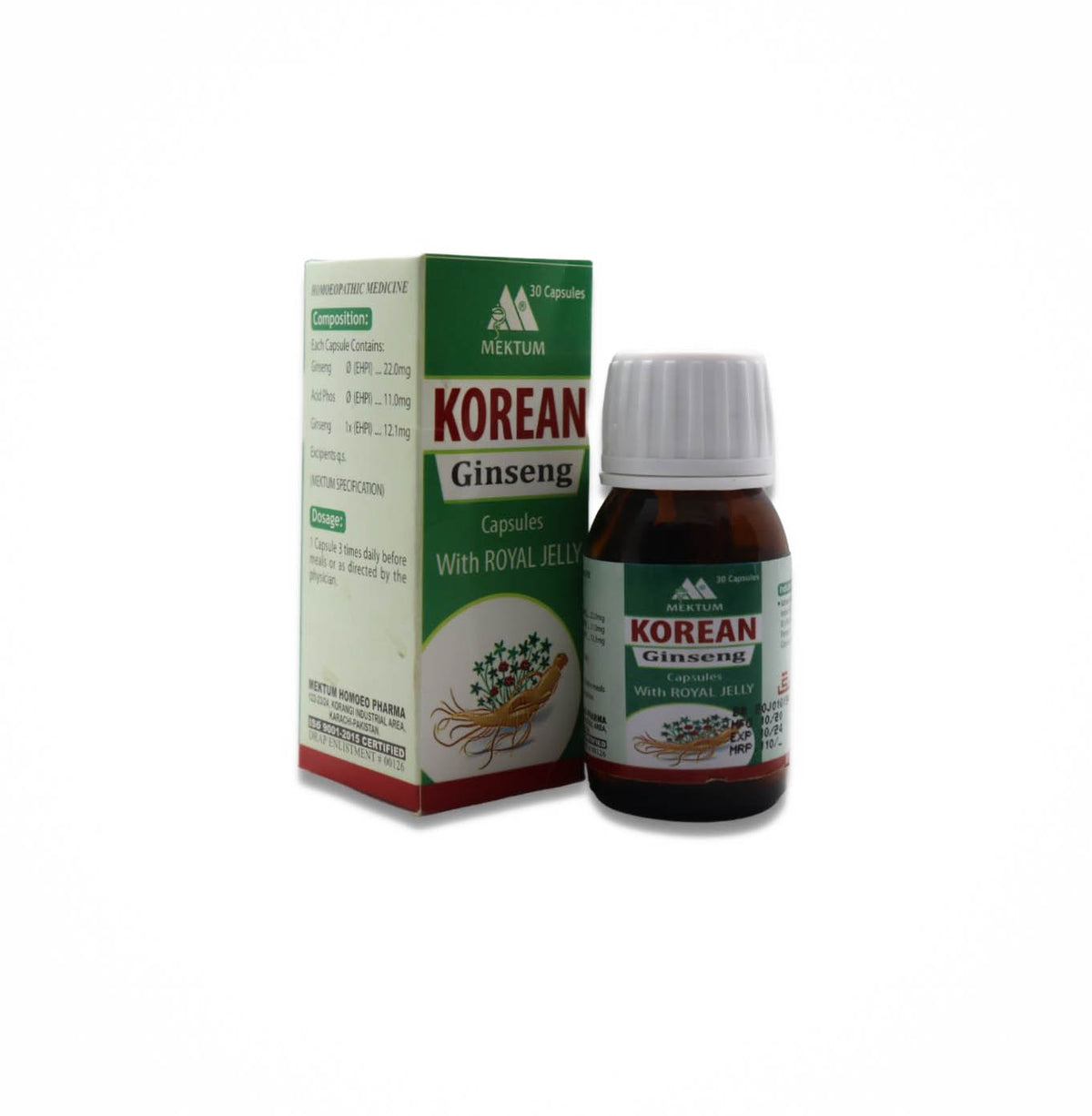 Mektum Korean Ginseng Tonic (Sugar Free) / Capsule
