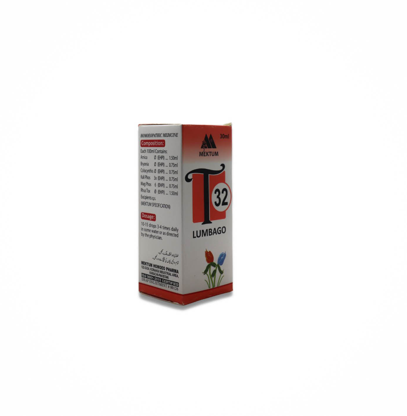 Mektum T 32 – Lumbago Remedy drops